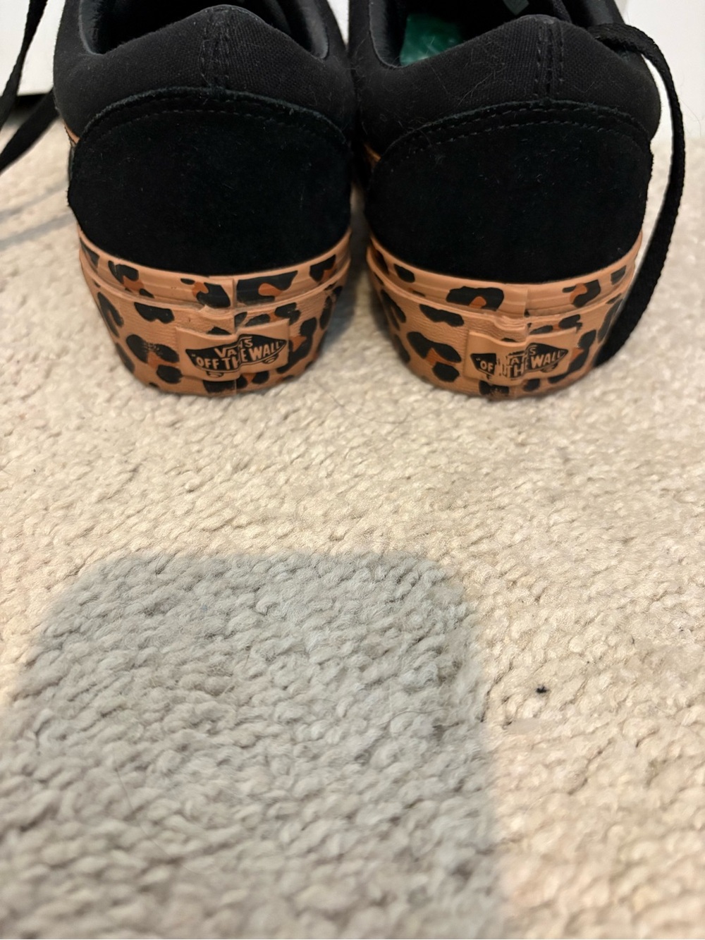 Vans Women's Black Sneakers with Leopard-Print - Picture 5 of 6